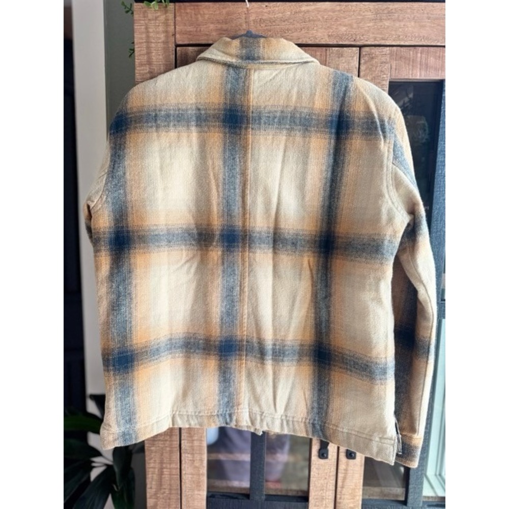 Prana Bridges Flannel Jacket Sandstone Plaid Quilted Lining Womens M NEW - Picture 8 of 11